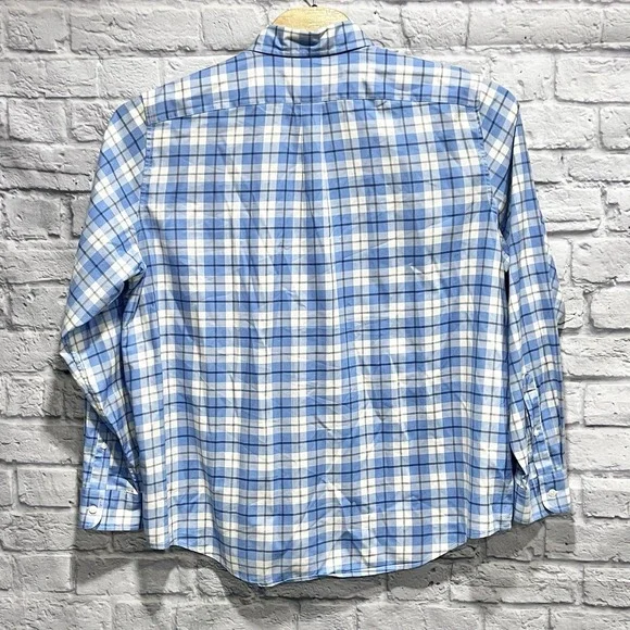 Vineyard Vines Mens Blue White Slim Fit Murray Button Down Long Sleeve Shirt XL - Picture 3 of 9